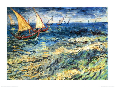 Seascape at Saintes-Maries - Van Gogh Painting On Canvas